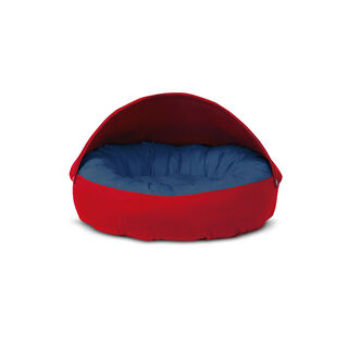 Gauty Cama Redonda Tela de sarga  Rojo y azul para Perros y Gatos 