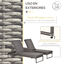 Outsunny Conjunto de 2 Tumbonas de Jardín con Cojines Acolchados Ratán con Mesa Auxiliar para Piscina o Terraza Carga 160kg 195x60x86 cm Acero Gris, , large indicador imagen numero 5