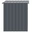 vidaXL Caseta perros con tejado acero galvanizado gris 110x103x109 cm, , large indicador imagen numero 3