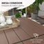 Outsunny Conjunto de Comedor de Exterior de 7 Piezas Conjunto de Mesa y 6 Sillas de Jardín con Sillas Apilables y Marco de Acero para Terraza Patio Caqui, , large indicador imagen numero 5
