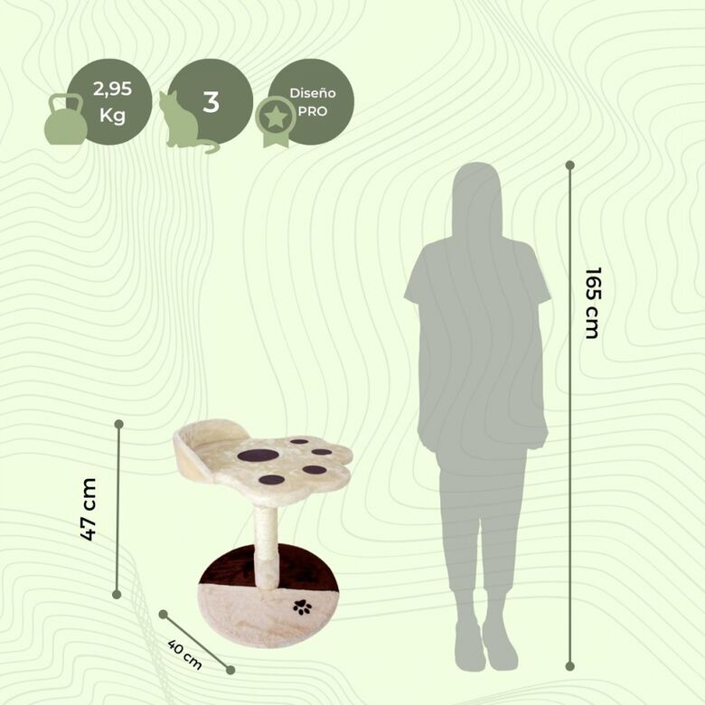 Mobiclinic Árbol Rascador Oliver Beige para Gatos thumbnail