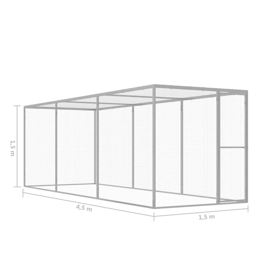 VidaXL Jaula met&aacute;lica para gatos, , large Imagen numero 4