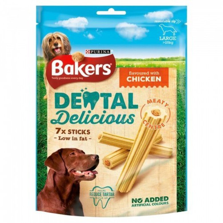 Snacks dentales de pollo para perros, , large image number null