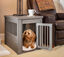 Jaula para Perros Confort Modelo Arkansas - Perrera de Interior - Fabricado con ECOFLEX - Cuatro Colores y Tres tamaños a Elegir (Gris, M (74,9x53,6x64cm)), , large indicador imagen numero 6