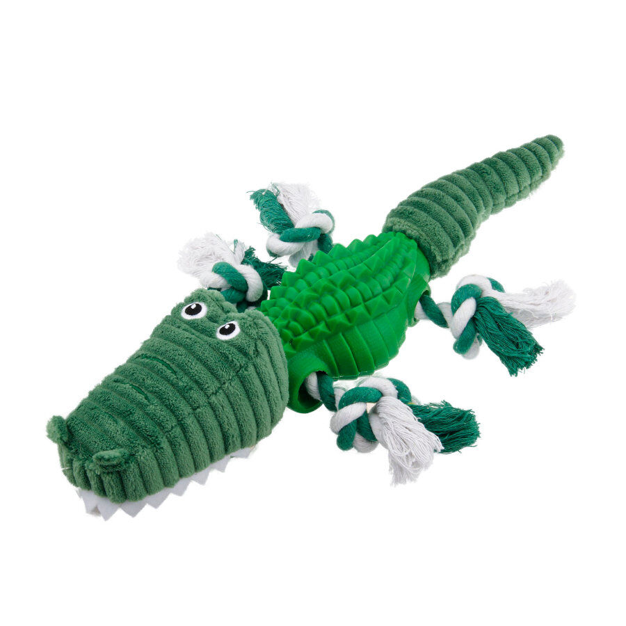 Tootoy! Stretch Crocodile Cuddler peluche dispensador de snacks para perros thumbnail