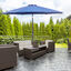 Outsunny Sombrilla de Jardín Ø295x250 cm con Manivela Parasol Exterior con Mecanismo de Inclinación y Poste Desmontable de Metal para Terraza Piscina Patio Azul, , large indicador imagen numero 2