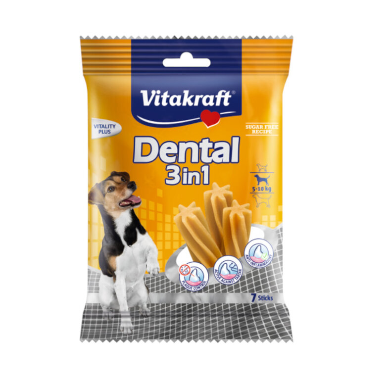 Vitakraft Dental 3 en 1 Snack para perros pequeños, , large image number null