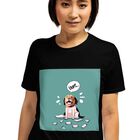 Mascochula camiseta mujer melasuda personalizada con tu mascota negro, , large image number null