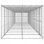 Vidaxl perrera con puertas de bisagra plateado para perros, , large indicador imagen numero 14