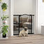 PawHut Barrera de Seguridad para Perros Extensible 74-94 cm para Puertas y Escaleras Puerta de Seguridad para Mascotas con Montaje a Presión y Doble Bloqueo Negro, , large indicador imagen numero 7
