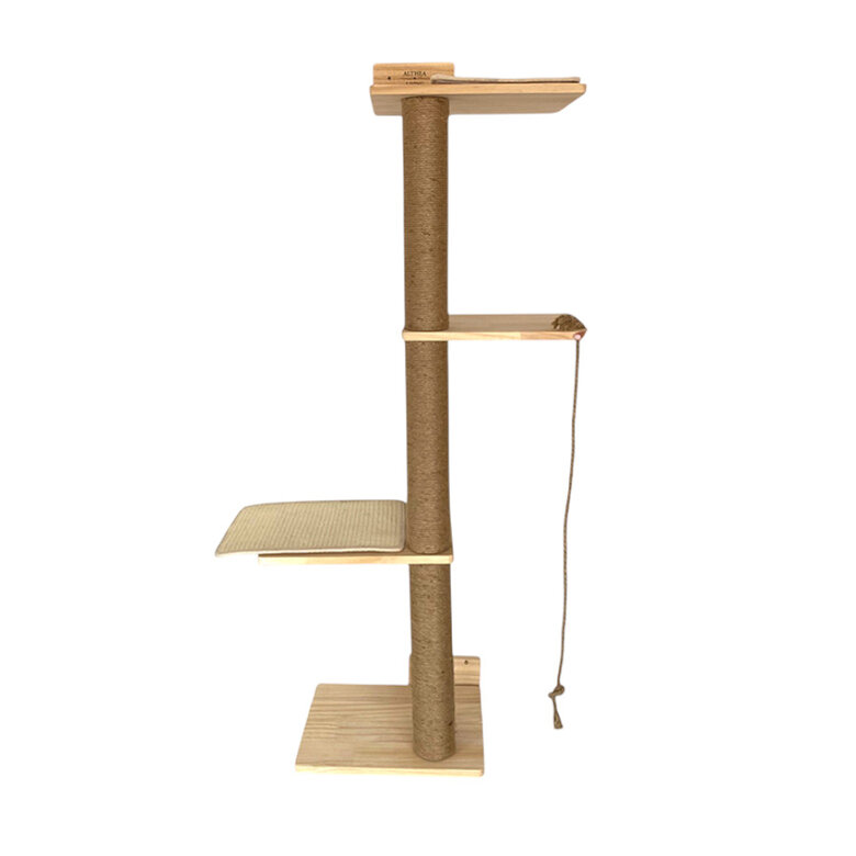 Althea Living - Árbol Rascador para Gatos Salina, madera, yute y sisal
