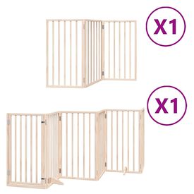 Vidaxl Puerta para Perros Plegable Paneles Puerta para Mascotas Madera de Álamo