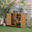 Outsunny Armario de Exterior de Madera 0,24 m² 75x40x90 cm Caseta de Jardín con 2 Puertas 4 Estantes y Techo de Galvanizado para Almacenamiento de Herramientas Natural, , large indicador imagen numero 2