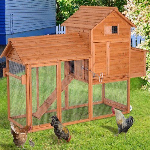 Gallinero integrado Run PawHut color Madera, , large Imagen numero 2