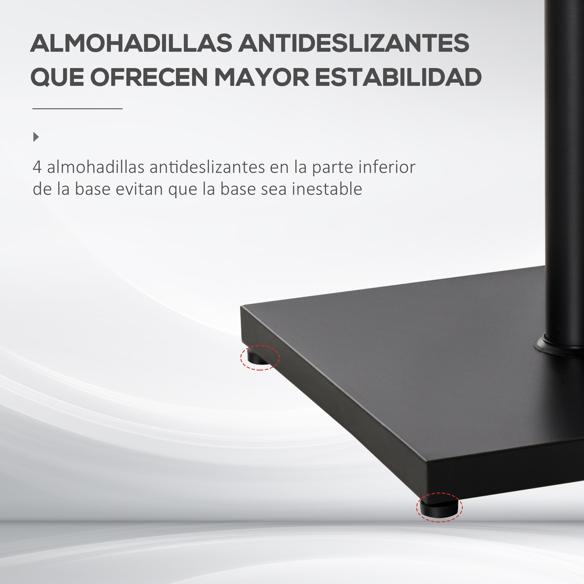 Outsunny Base para Sombrilla de Jard&iacute;n Peso Neto 18 kg Soporte Pie para Parasol Apto para Postes de &Oslash;35mm/&Oslash;38mm/&Oslash;48mm para Jard&iacute;n Patio Negro 45x45x39 cm, , large Imagen numero 5