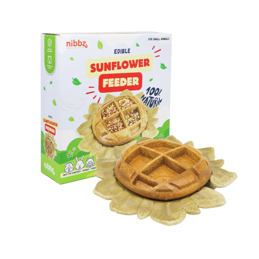 Nibbz Comedero de Girasol Comestibles complemento alimenticio para roedores
