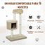 PawHut Árbol rascador multiusos para gatos color Beige y Café, , large indicador imagen numero 4