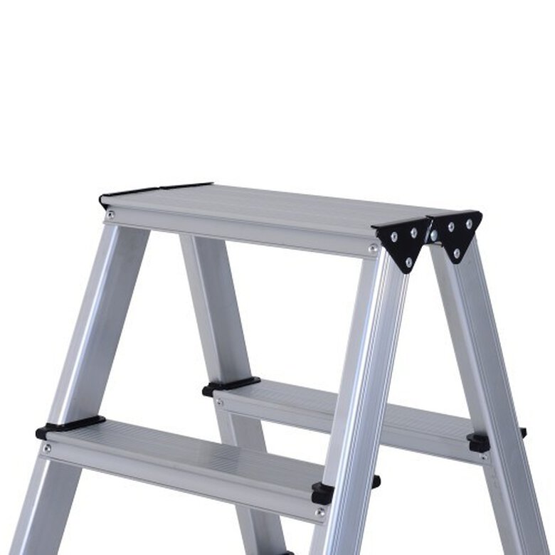 Escalera de tijera plegable Homcom color Metal, , large image number null