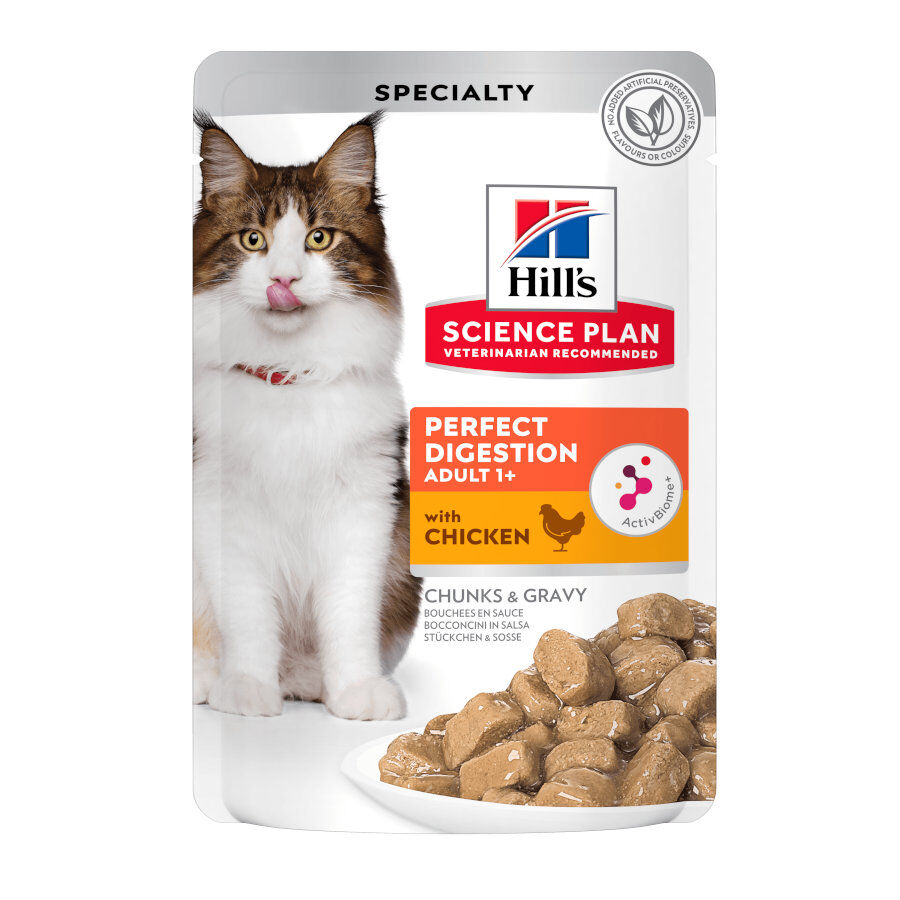 85 g Hill's Science Plan Adult Perfect Digestion Pollo comida h&uacute;meda para gatos, , large Imagen numero 1