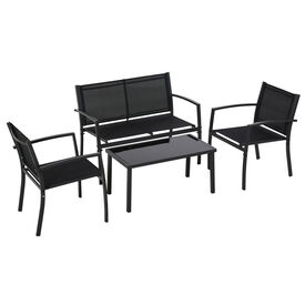 Outsunny Muebles De Jardín Negro 