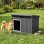 COSTWAY Caseta para Perros Exterior, Casa para Perros de Pl&aacute;stico con Puerta, Techo Inclinado Abatible, Rejillas de Ventilaci&oacute;n, Mueble Perrera para Mascotas, 81 x 64 x 61 cm, Negro, , large indicador imagen numero 3