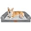 Nobleza Cama Ortopedica para Perros Extra Grande 106x76x20cm, Colchon Perro Lavable con Espuma Viscoelástica, Sofá Perro Desmontable, Color Gris, , large indicador imagen numero 6