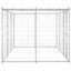 Vidaxl perrera de acero galvanizado plateada para perros, , large indicador imagen numero 9