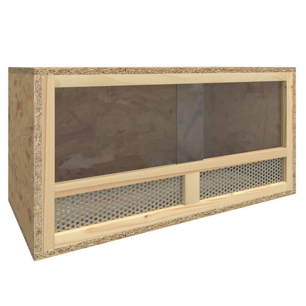 VidaXL Terrario de madera marrón para Reptiles
