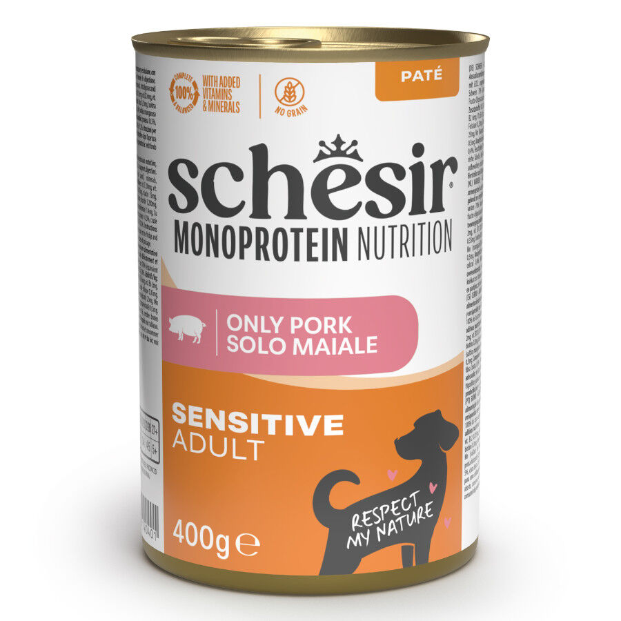 400 g Schesir Monoprotein Lata Cerdo para perros, , large Imagen numero 1