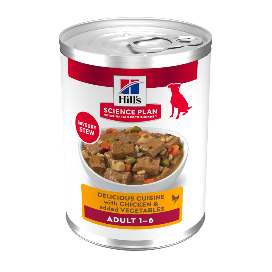 363 g  Hill's Science Plan Adult Estofado con pollo y verduras lata para perros, , large Imagen numero 1