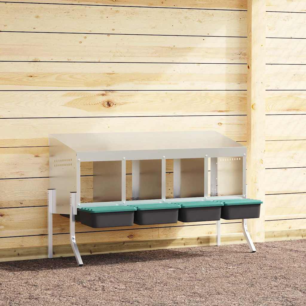 vidaXL Nido para gallinas de patas de acero galvanizado thumbnail