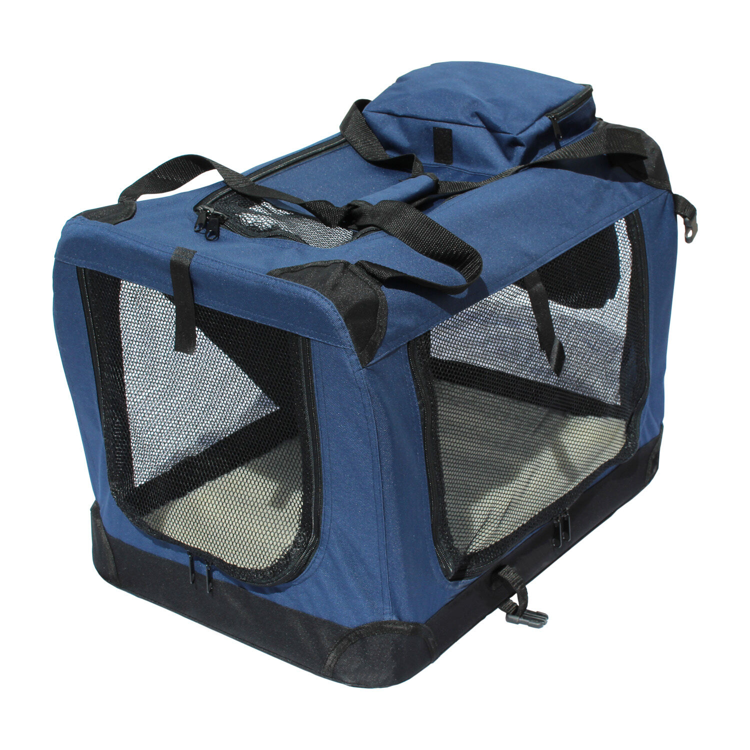 Transportin para perros plegable Yatek de entradas laterales y superiores con alta visibilidad, confort y seguridad para tu mascota, talla XXL (91,4 x 63,5 x 63,5 cm), , large Imagen numero 9