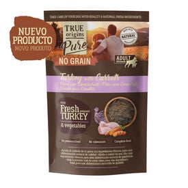 True Origins Pure Pavo con Zanahorias sobre para Perros