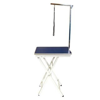 Ibañez Mesa Plegable Azul con Horca para exposciones caninas