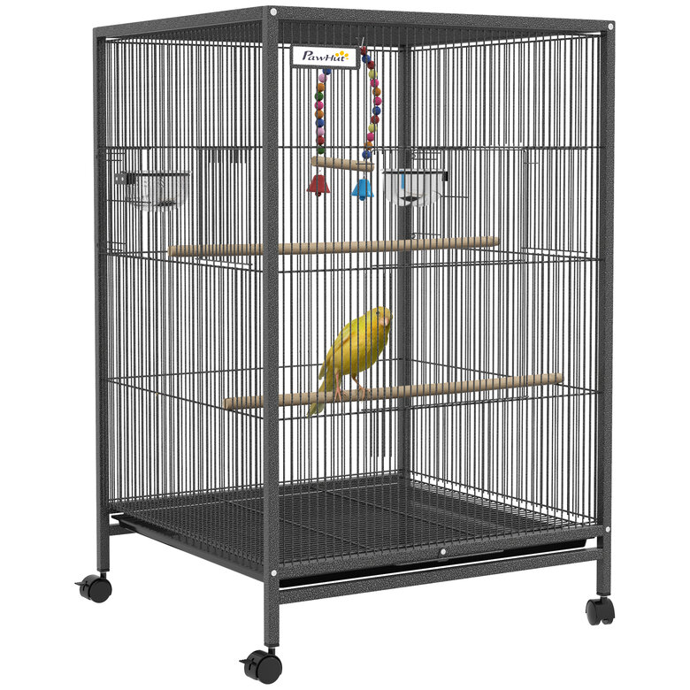 PawHut Jaula para Pájaros Gris Claro
