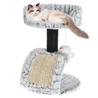 Pets collection poste rascador con soporte gris para gatos