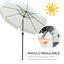 Outsunny Sombrilla de Jardín Ø266x250 cm Parasol de Jardín de Aluminio con Ángulo Ajustable Protección UV50+ Techo de Ventilación y Manivela para Terraza Balcón Exterior Beige, , large indicador imagen numero 4