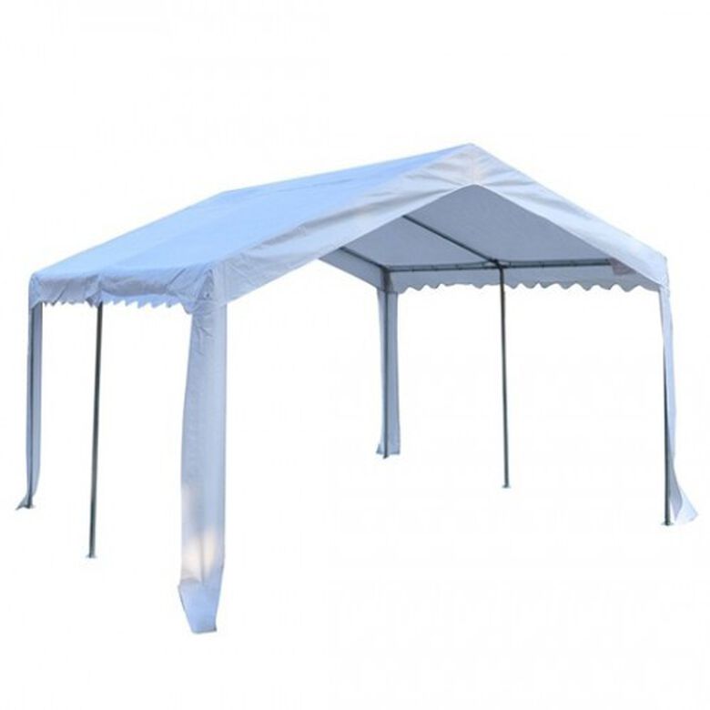 Carpa pabellon de jardin con ventanas y puerta color Blanco thumbnail