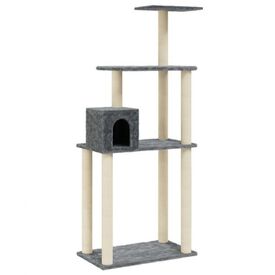 Vidaxl rascador elevado gris oscuro para gatos