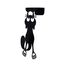 Colgador para puertas Curious Cat en forma de gato color Negro, , large indicador imagen numero 1