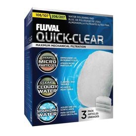 Fluval Quick Clear Foamex Fino 107/207, 3uds