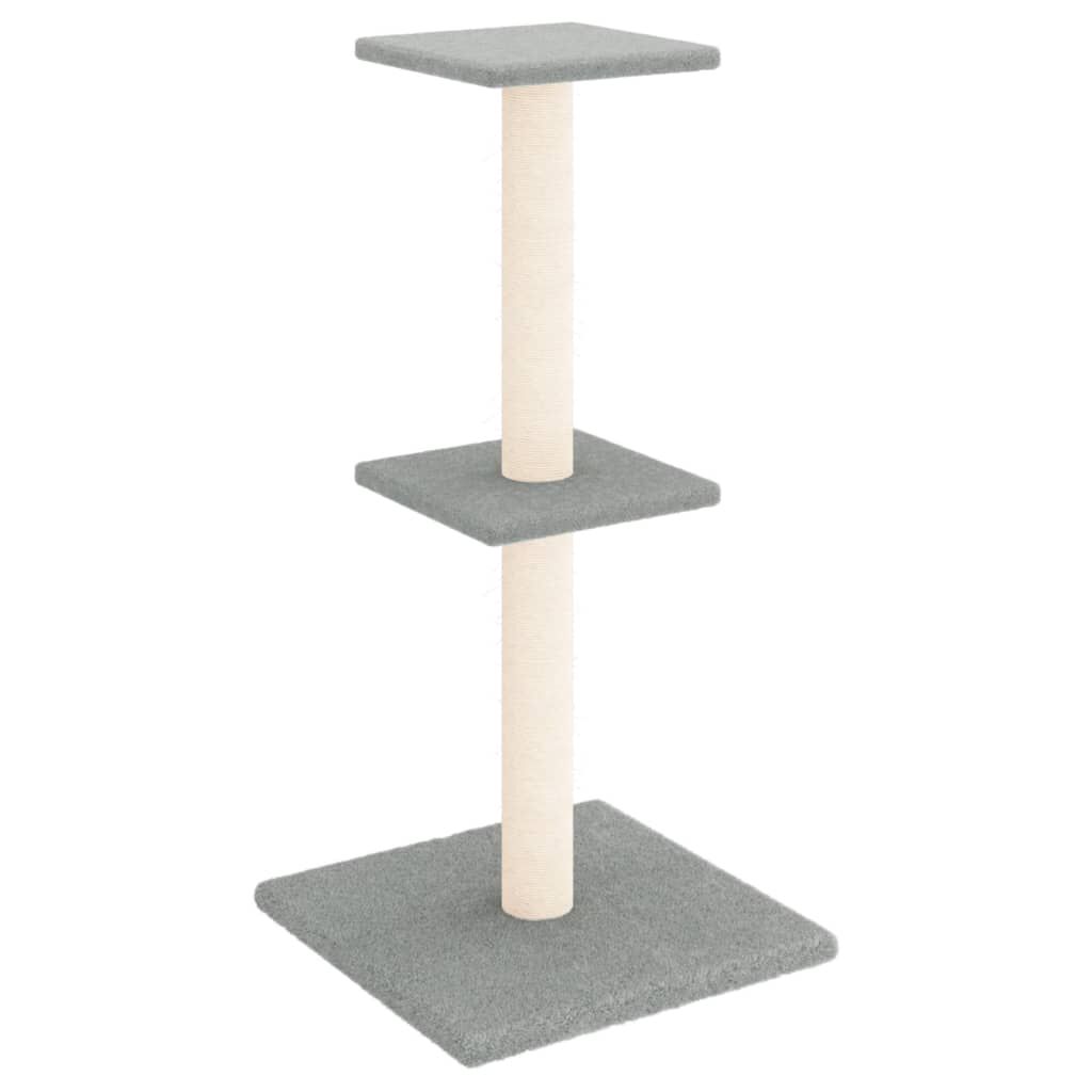 vidaXL Rascador para gatos con postes de sisal gris claro 73 cm, , large Imagen numero 1