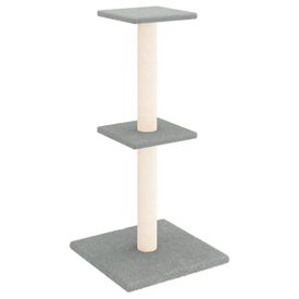 vidaXL Rascador con Postes de Sisal Gris Claro 73 cm para gatos