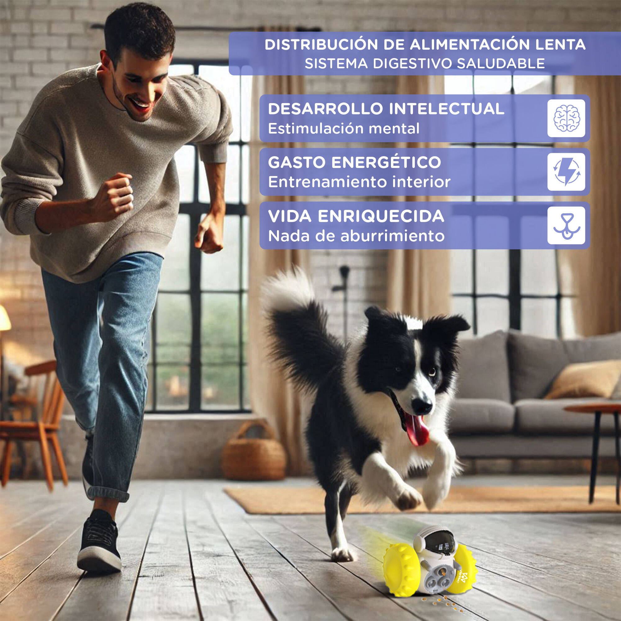 Robot con Fugas - Juguete Interactivo con premios y de inteligencia para perros, , large Imagen numero 5
