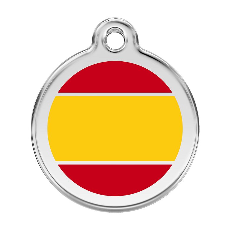 Red Dingo Placa identificativa Acero Inoxidable Esmalte Bandera Española para perros, , large image number null