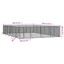 vidaXL Perrera de exterior acero galvanizado plateado 4x4x2 m, , large indicador imagen numero 40