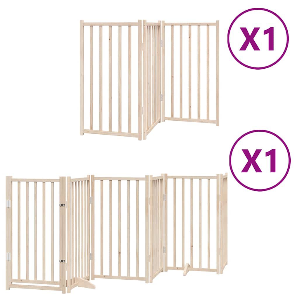 vidaXL Puerta para Perros Plegable Paneles Puerta de Seguridad Madera de &Aacute;lamo, , large Imagen numero 6