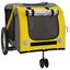 vidaXL Remolque bicicleta para perros hierro tela Oxford amarillo gris, , large indicador imagen numero 13