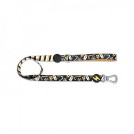 Dashi spark correa de poliéster negro y amarillo para perros