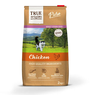 True Origins Pure Adult Sterilised Pollo pienso para gatos